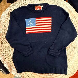 Kiel James Patrick American Flag Yacht Sweater- Small